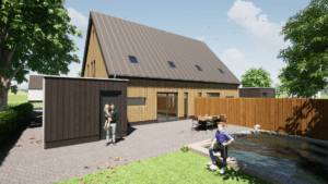 03a Achterkant woningtype F3 uitbouw L