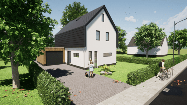 05 Voorkant woningtype B2 uitbouw L 000