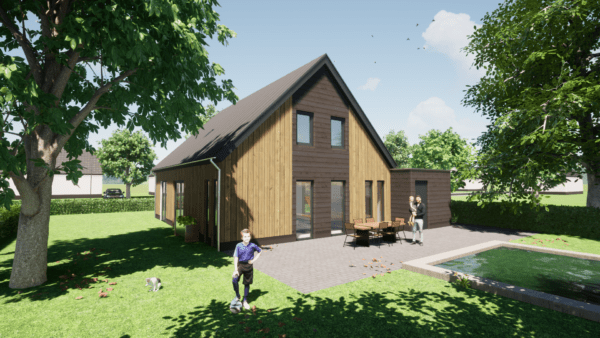 05a Achterkant woningtype C1 uitbouw L 1